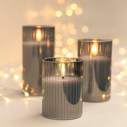 ANGELLOONG Flickering Flameless Candles, Realistic Battery Operated Candles with Remote and Timer, Set of 3 LED Candles for Room Fall Home Wedding Decor Centerpieces Table Party Valentines Decorations