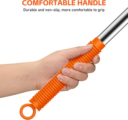 SetSail Cobweb Duster with Extension Pole, Retractable Dusters for Cobweb Cleaning 90-inch Long Handle Ceiling Fan Spider Web Brush for Outdoor Indoor High Ceilings