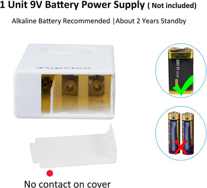Water Leak Detector, 120dB Loud Siren, Powered by 9V Battery (not Include), Sensor Alarm for RV Kitchen Basement Water Heater, 5 Pack