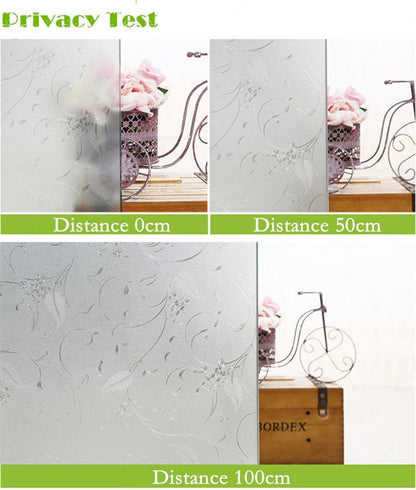 Niviy Window Privacy Film Static Cling Non-Adhesive Window Film Frosted Glass Bathroom Door Decoration Privacy Covering (17.7"x 78.7")