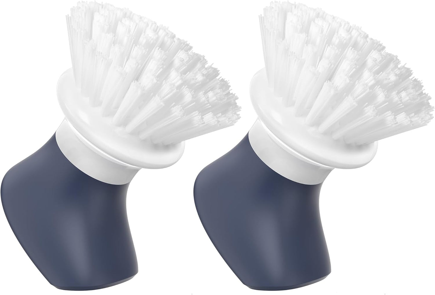 ROSEOK Dish Scrub Brush,Self-Standing Palm Brush with Ergonomic Grip for Cleaning Dishes,Non-Stick Pans and Sinks,Navy Blue,2 Pack