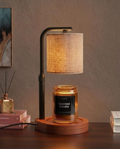 Candle Warmer Lamp with Timer & Dimmer for Yankee Candles, Adjustable Height Candle Warmer for Jar Candles, Wax Melt Lamp for Home Decor & Gifts, Black, 2 Bulbs
