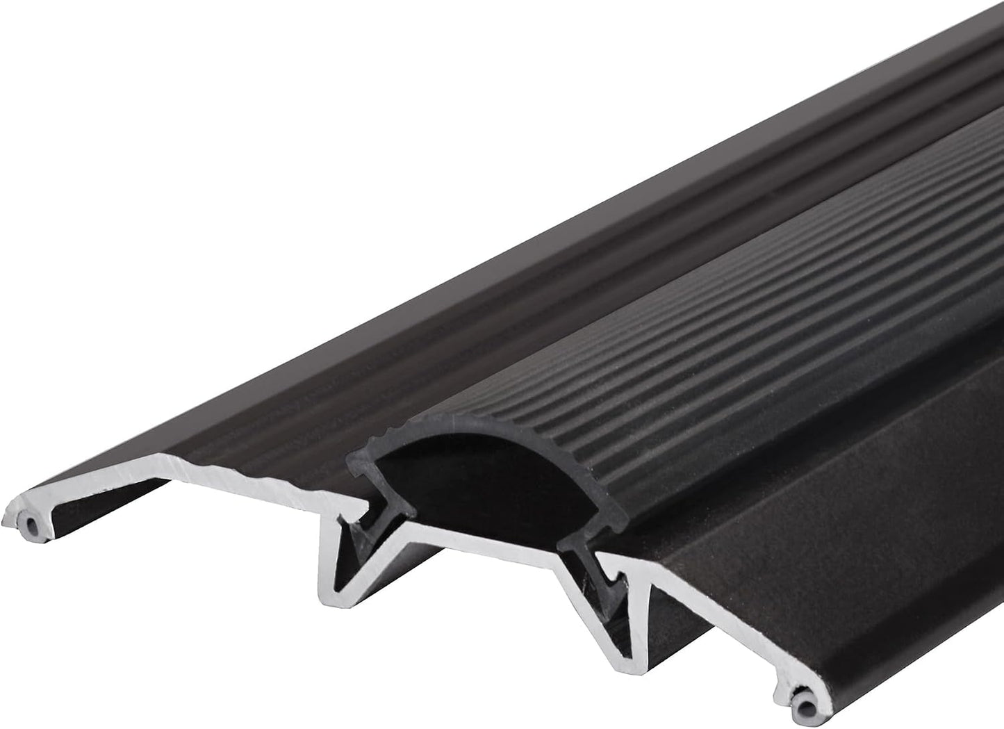 M-D Building Products 08102 3-3/4 in. x 3/4 in. x 36 in. Silver Aluminum and Vinyl Heavy-Duty Low-Profile Threshold