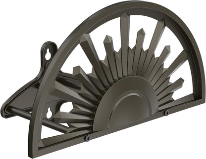 GOFORWILD Garden Hose Holder Holds 125-Feet of 5/8-Inch Hose Guage Steel | Decorative Hose Hanger Wall Mounted for Outside Yard Lawn Farm Heavy Duty Gift