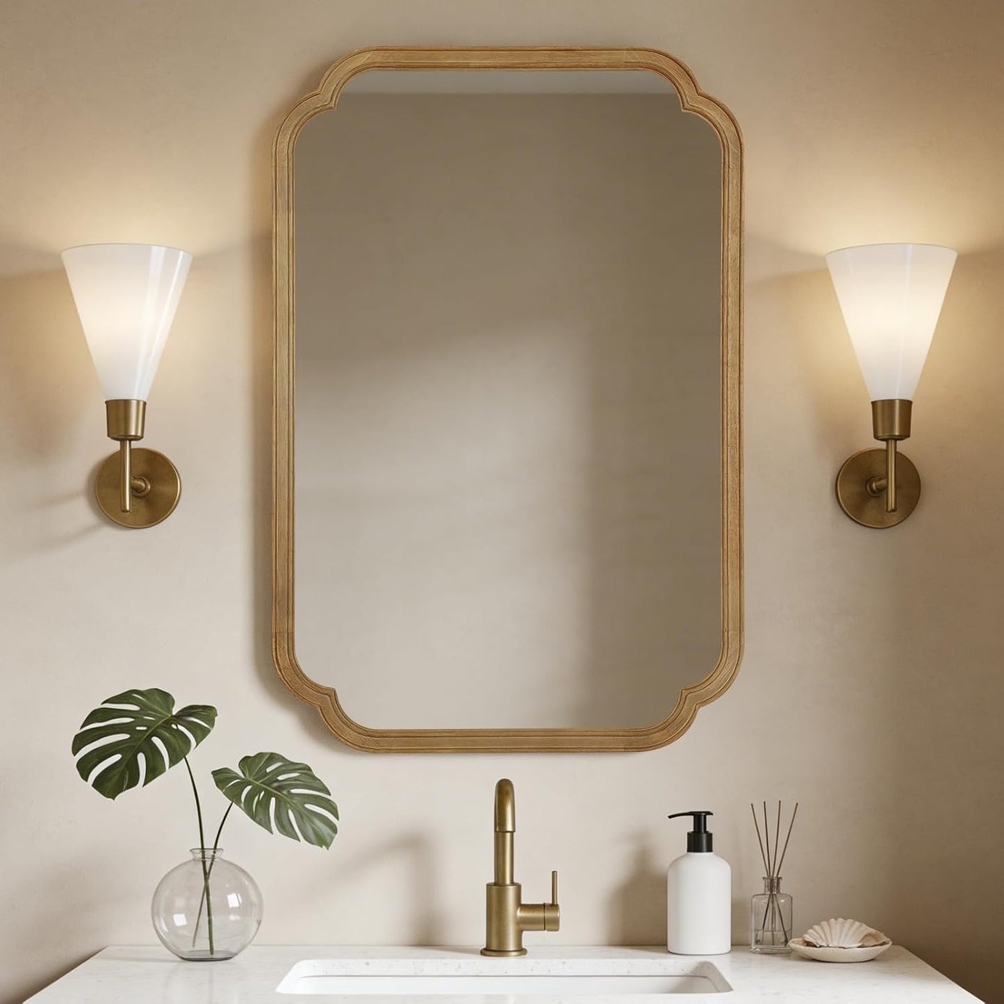 WallBeyond Full Length Mirror Wall Mounted 65"x22", Rustic Wooden Frame Floor Mirror, Large Full Body Mirror for Bedroom, Leaning or Hanging Against Wall, Natural