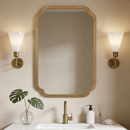 WallBeyond Full Length Mirror Wall Mounted 65"x22", Rustic Wooden Frame Floor Mirror, Large Full Body Mirror for Bedroom, Leaning or Hanging Against Wall, Natural