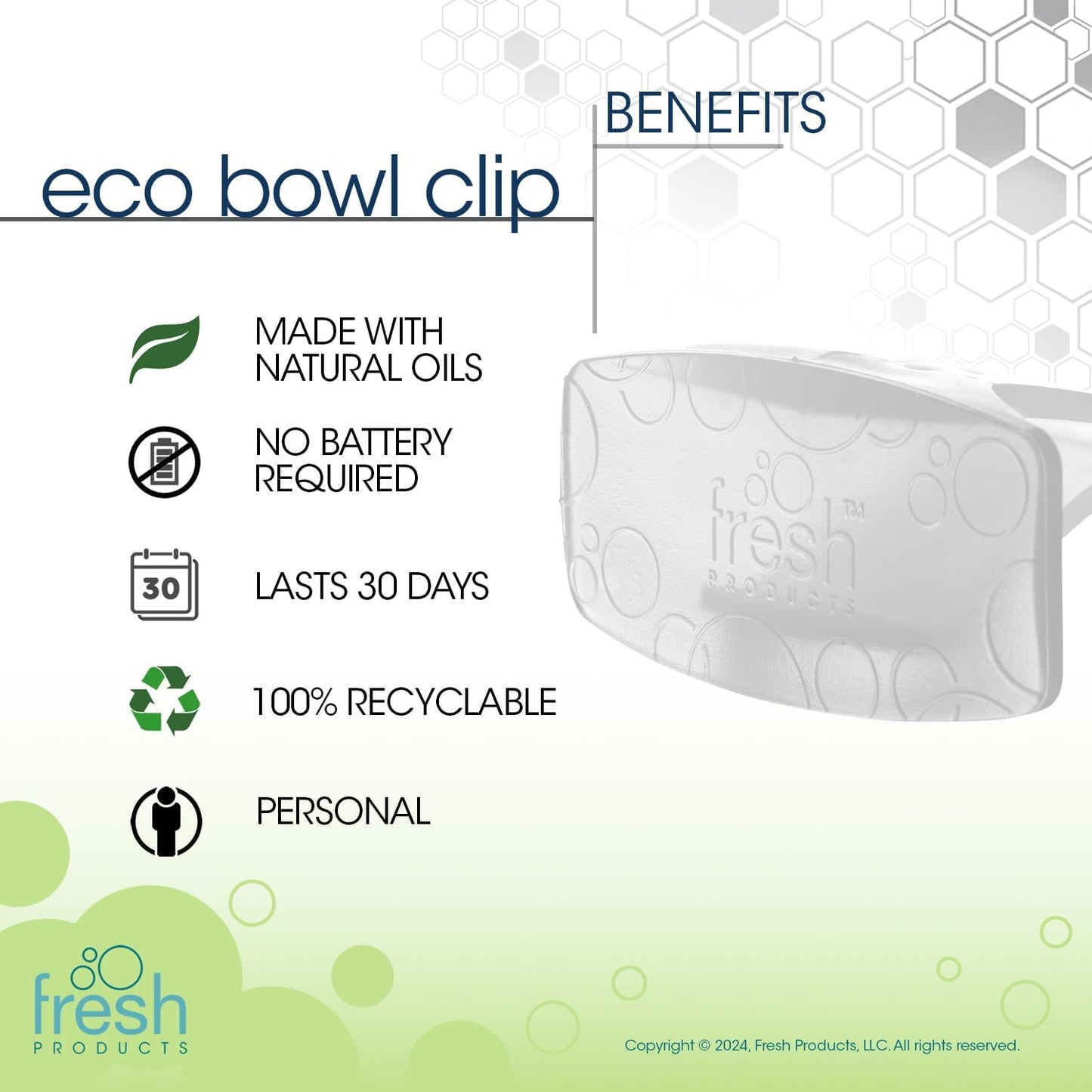 Fresh Products Toilet Bowl Eco Bowl Clip 2.0 Toilet Bowl Air Freshener - Sample Pack (8 Scents)