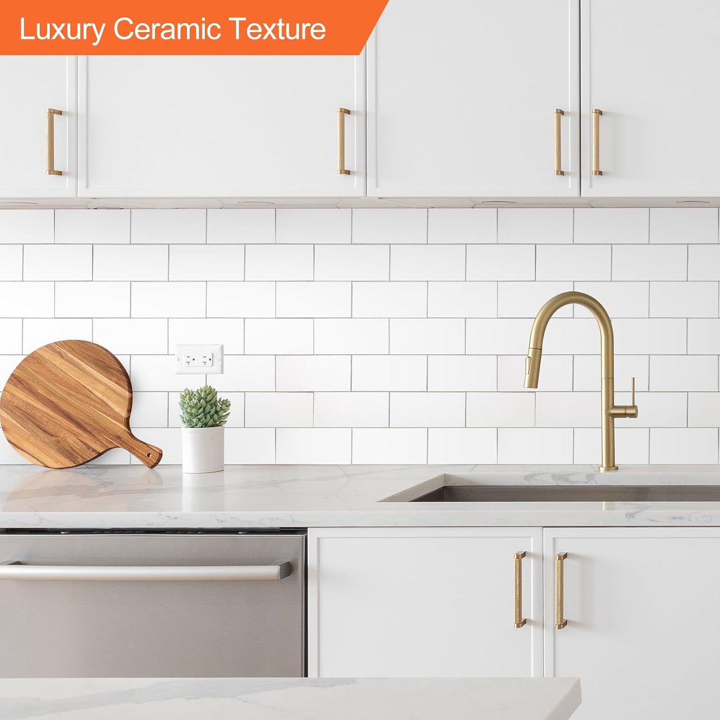 2026 New Upgrade Peel and Stick Backsplash Tile, Peel and Stick 11.34" X 11.57" Wall Tile for Kitchen, Bathroom, Fireplace, Laundry (Beige Ecru, 10 Packs)