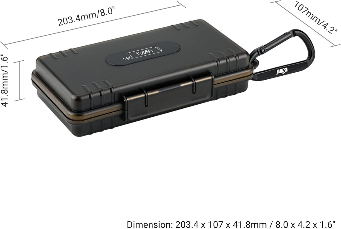 24 Slots CR2 CR123 CR123A Lithium Battery Organizer Case, IP67 Waterproof Hard Case for CR17345/CR16340/CR18350/CR15270(CR2) Explosionproof Batteries Storage Holder for Household Outdoor Camping