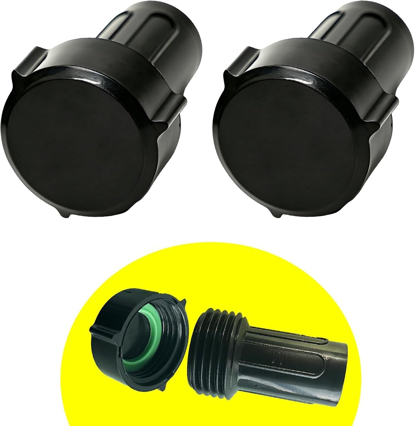 Cuckoo Hose Splitter 2 Way 1/2"Soaker Hose Repair Fittings Kit Irrigation System Connectors Set Adapter 2Pack(Hose Y Splitter)