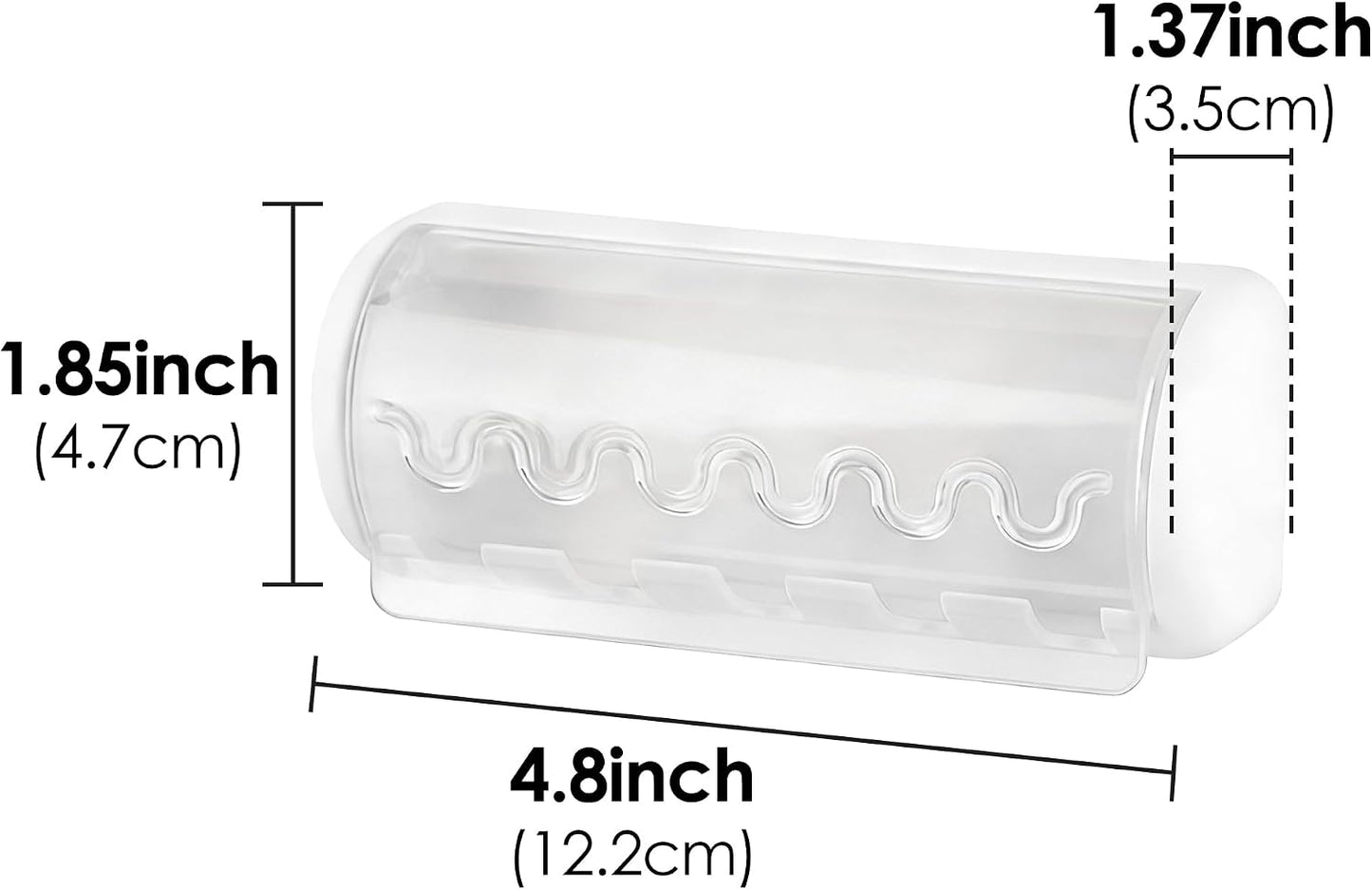1 PCS Self Adhesive Toothbrush Holder with Cover for Bathroom, 5-Slot Wall Mounted Toothbrush Organizer Rack for Shower, Dorm, Cabinet