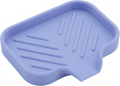 MicoYang Silicone Bathroom Soap Dishes with Drain Spout-Bathroom and Kitchen Sink Organizer,Sponge Holder,Dish Soap Tray,Perfect for Dispenser,Scrubber,Bottle,Cup on Sink or Counter-Coffee 4.9"×3.2"