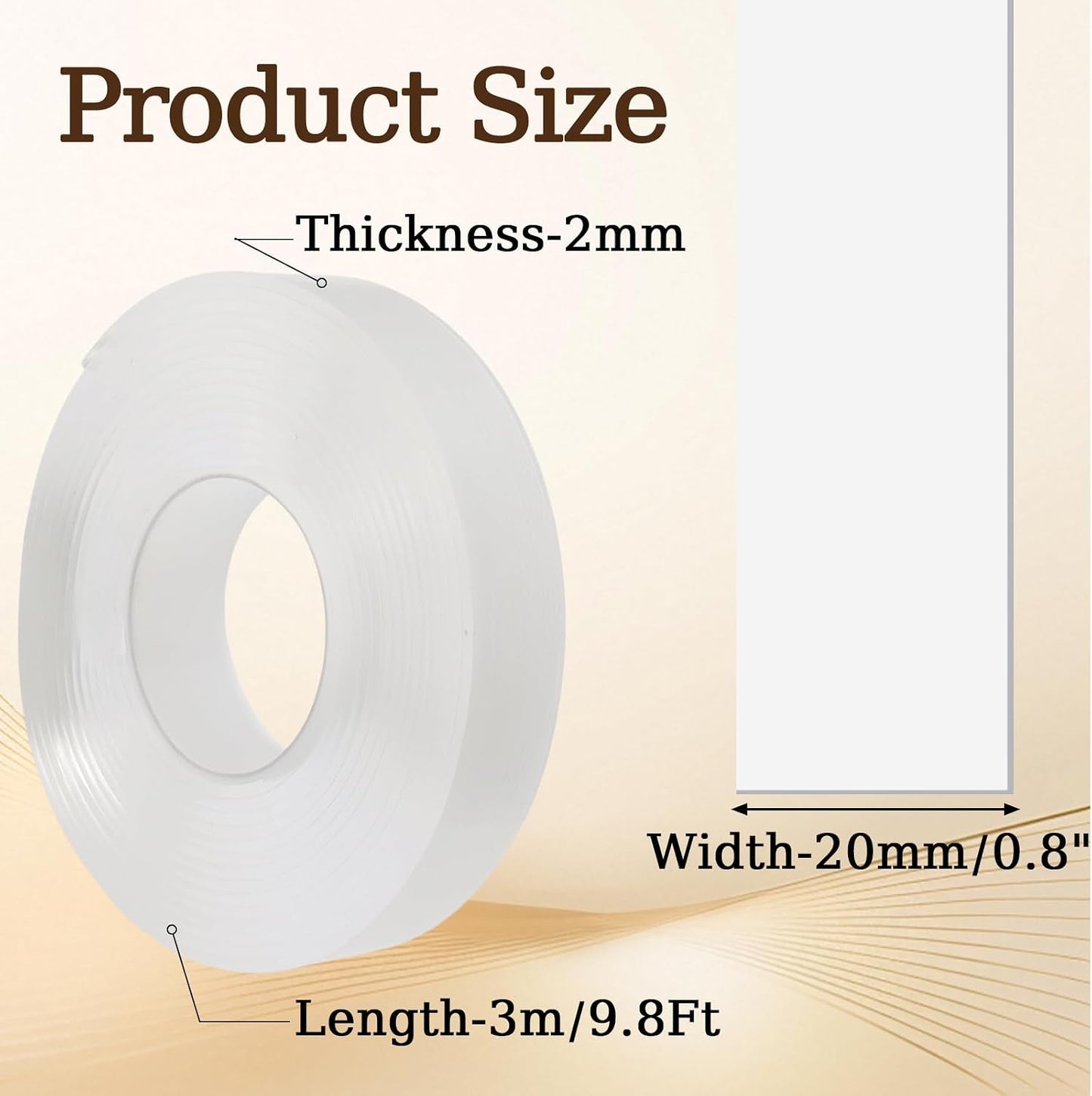 9.84FT Clear 20MM Edge Protector Strip | Self Adhesive, Sharp Edge Wrap Cover Tape, Soft Corner Protectors, Baby Proofing Corner Guards