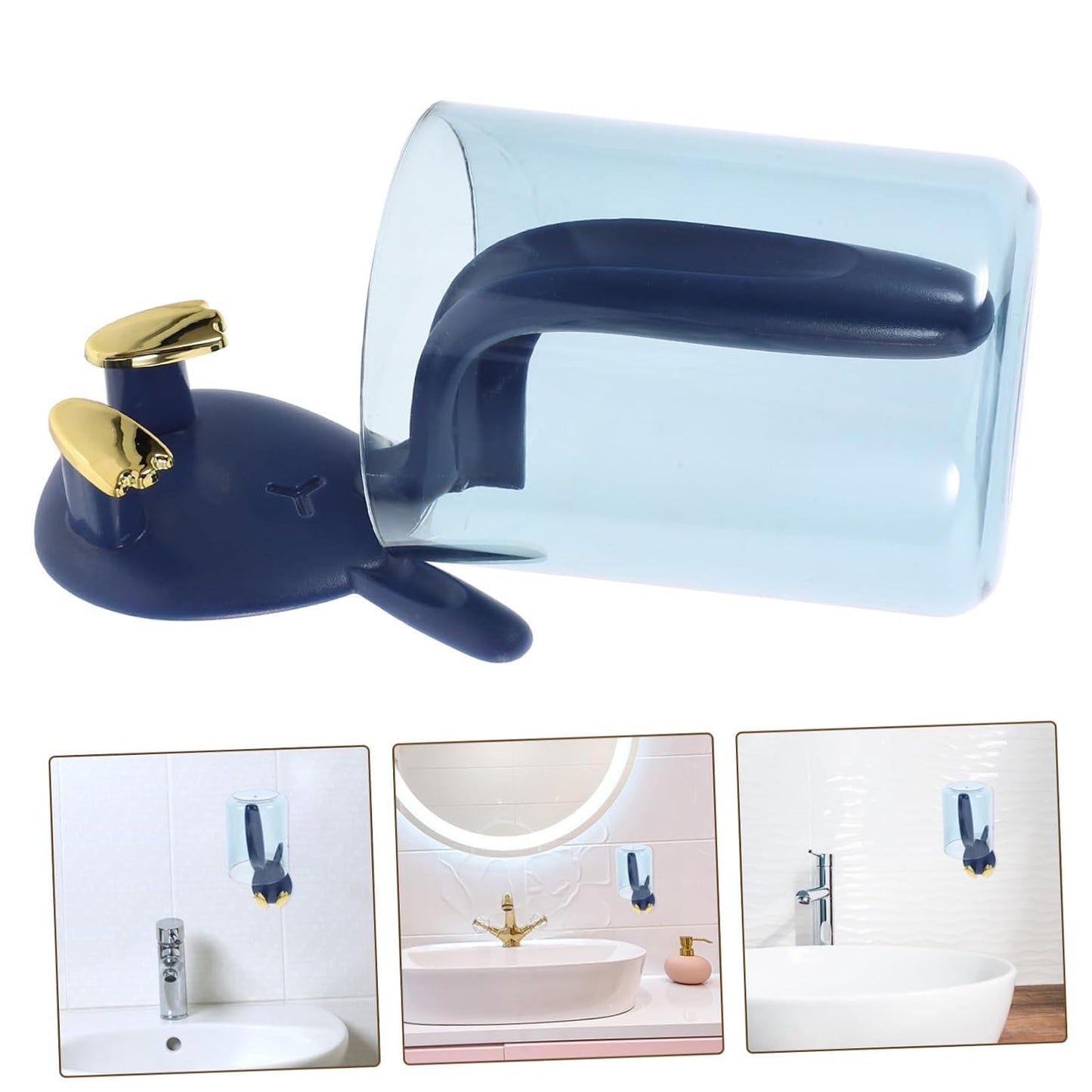 Zerodeko Wall-Mounted Toothbrush Holder with Cup and Cover Easy Installation Bathroom Organizer for Toothbrushes and Cups Space-Saving Design for Home and Dorm Use