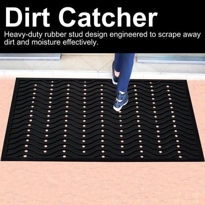 A1HC New Natural Rubber Premium Scrapper Door Mats-Keeps Mud and Dirt Away for Commercial and Residential Use, Office Entrance, Retail, Restaurants, Homes & Any Areas Where is Heavy Traffic 36"x60"