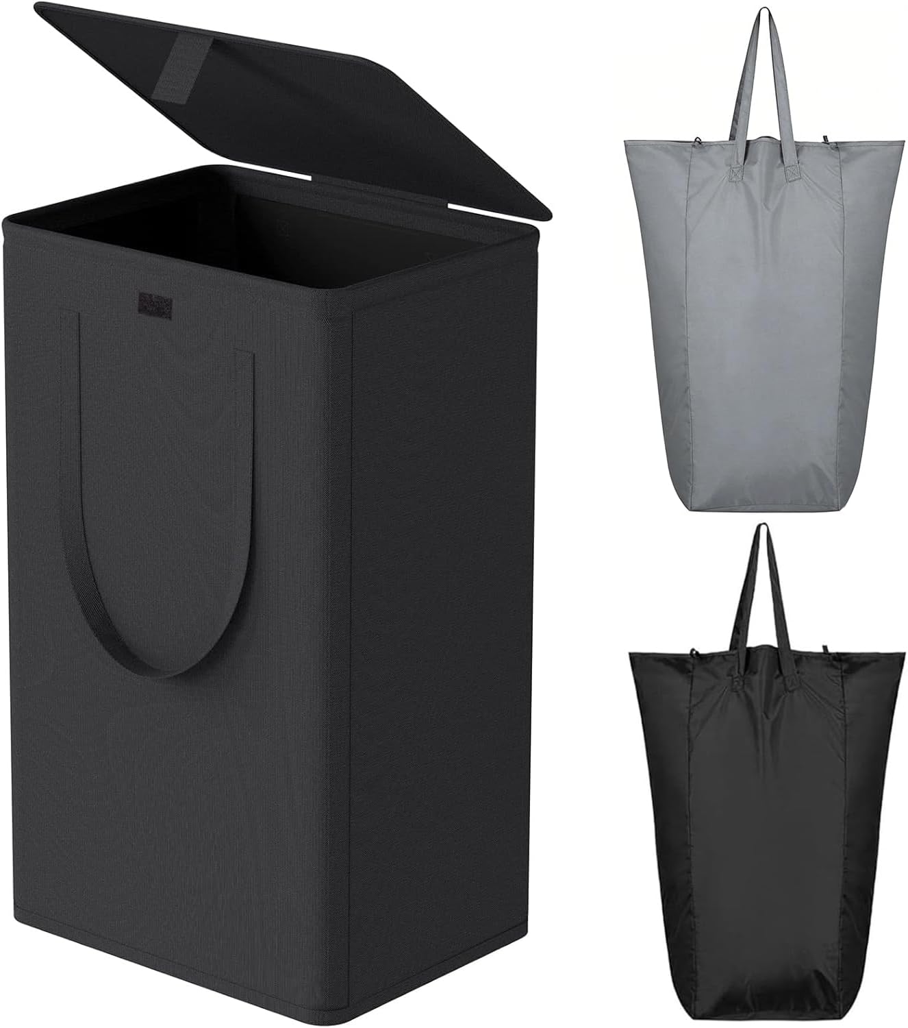 WOWLIVE 180L Laundry Hamper with Lid 3 Section,Large Laundry Basket with Removable Bags and Handles,Collapsible Dirty Clothes Hampers for Laundry,Laundry Basket Organizer for Laundry Room,Dorm,Beige