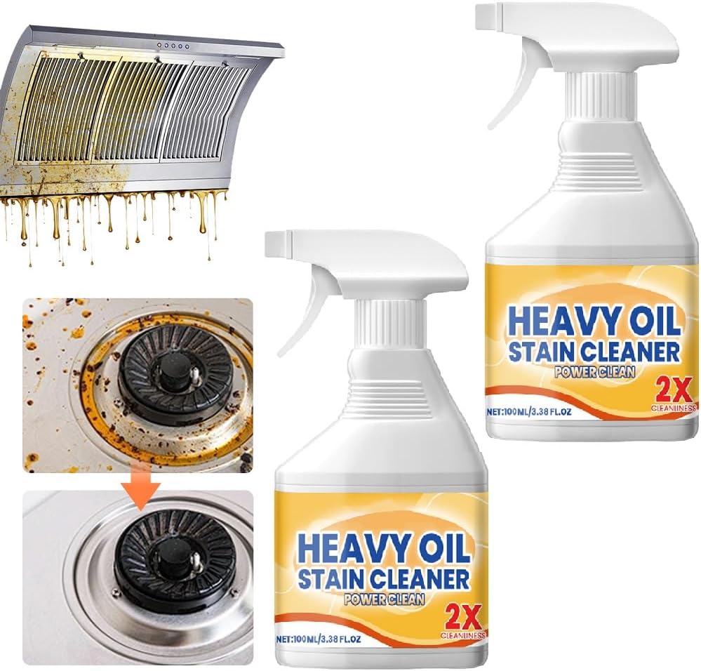 Kitchen Heavy Oil Cleaner Spray,100ML All Purpose Kitchens Heavy Oil Cleaning Agent, Grease Remover, , Multipurpose Kitchen Cleaner Spray for Countertops,stovetop , Ovens and Appliances (100ML-1PC)