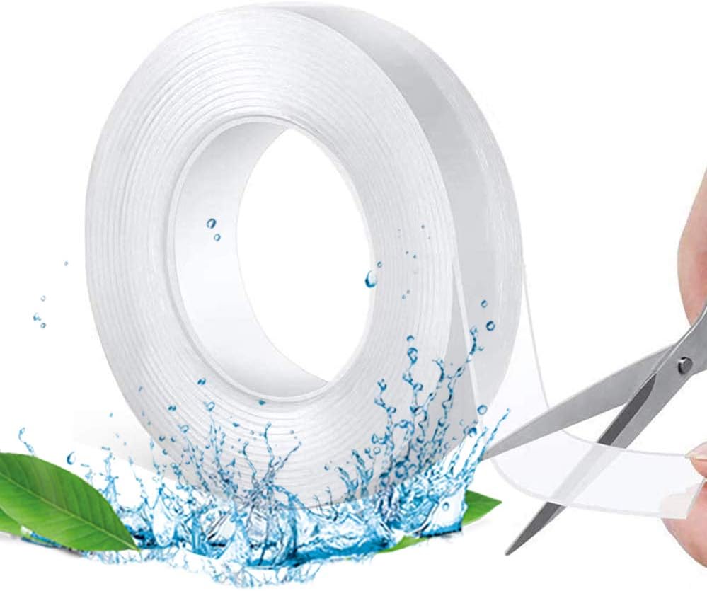 MSDADA Nano Double Sided Tape,No-Trace Removable Washable Nano Strong Gel Anti-Slip Adhesive Carpet Rug Tape, fit for Wall,Kitchen,Paste Photos & fix Carpet mats etc 3M(9.85ft)
