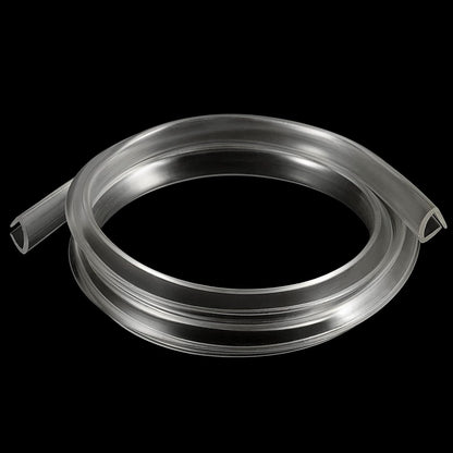 uxcell U Channel Edge Trim, 4.9ft Length Soft Rubber Guard Seal Strip Edge Protector Fit for 1-2mm Edge, (9/32" W x 5/32" H) Clear