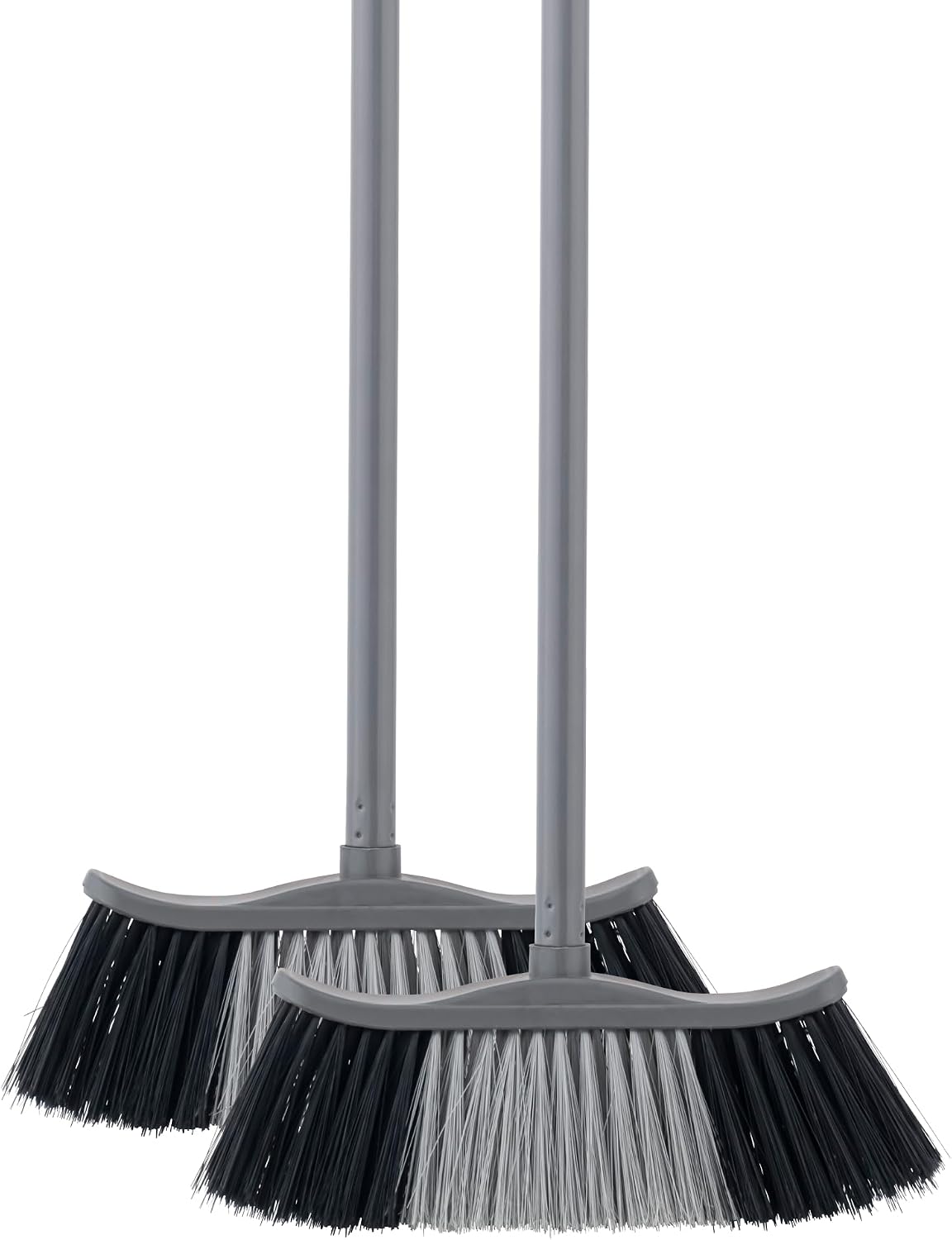 Superio Grey Broom, Heavy-Duty Indoor & Outdoor Broom with 48-Inch Handle, Multi-Surface Floor Cleaning for Home, Kitchen, Garage & Office