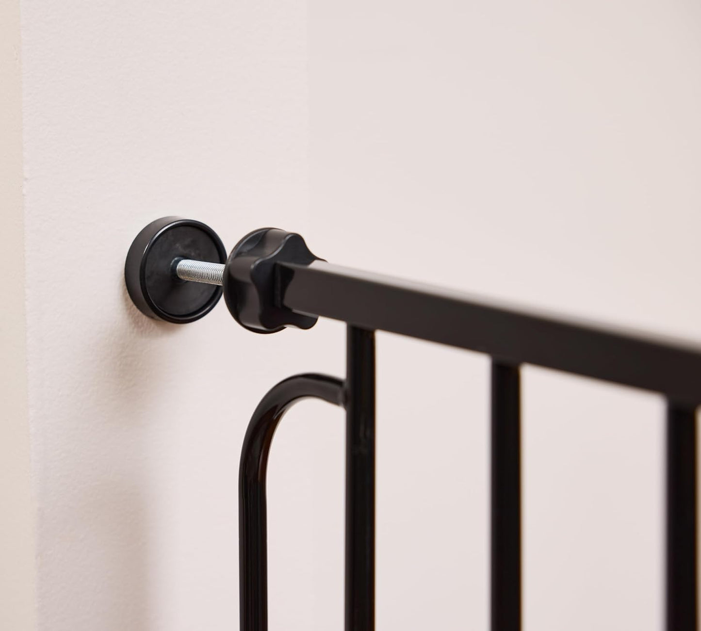 Regalo Safety 29-38.5" Baby Gate for Doorways & Bottom of Stairs, Pressure Mounted Baby Gate with Door for Babies, Toddlers & Pets, Tested & Safe for 30 Years, American Designed, American Owned, White