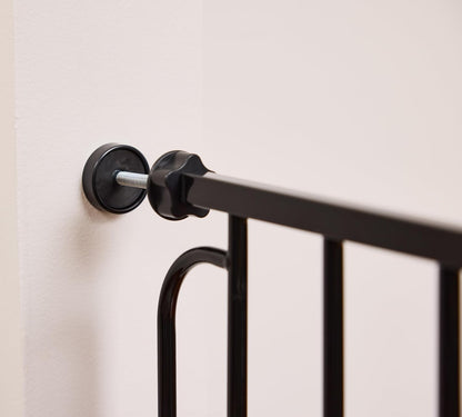 Regalo Safety 29-38.5" Baby Gate for Doorways & Bottom of Stairs, Pressure Mounted Baby Gate with Door for Babies, Toddlers & Pets, Tested & Safe for 30 Years, American Designed, American Owned, White