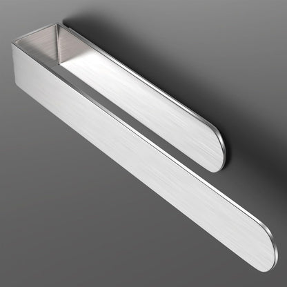 HUFEEOH 2 Pack Adhesive Hand Towel Holder, Kitchen Towel Rack Towel Bars Wall Mounted, Stainless Steel Bath Towel Hanger for Bathroom Hotel Kitchen (White, 8 Inch(2PC))
