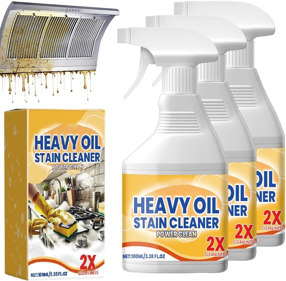 Kitchen Heavy Oil Cleaner Spray,100ML All Purpose Kitchens Heavy Oil Cleaning Agent, Grease Remover, , Multipurpose Kitchen Cleaner Spray for Countertops,stovetop , Ovens and Appliances (100ML-1PC)