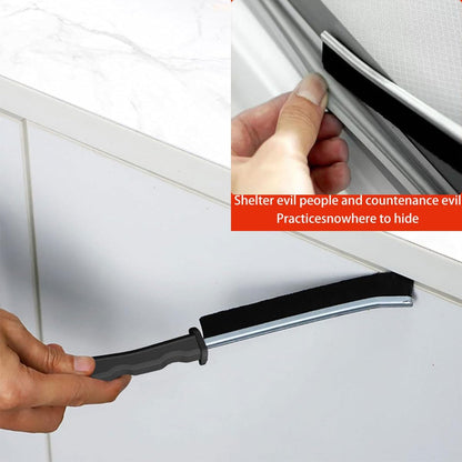 Hard Bristle Crevice Cleaning Brush.Multi-Purpose New Cleaning Brush Tool, Black Bristles with Ergonomic Grip Bathroom Gap Brush, Home, Kitchen, Bathroom, Faucets, Toilet,Window, Vehicle, (4)