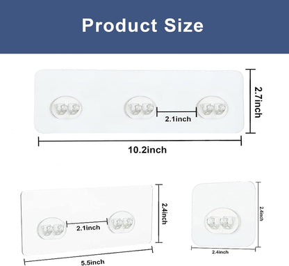 4PCS Shower Caddy Adhesive Sticker Replacement Hook for Corner Shower Caddy Bathroom Rack Shelf Soap Dish Basket Wall Hanging Hook with Strong Sticky, No Drilling