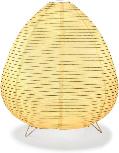 YY YEARCHY Rice Paper Table Lamp 15.3-inch Tall | Push-Button Switch E12 Base Warm Glow Desk Lamp for Bedroom Living Room Office