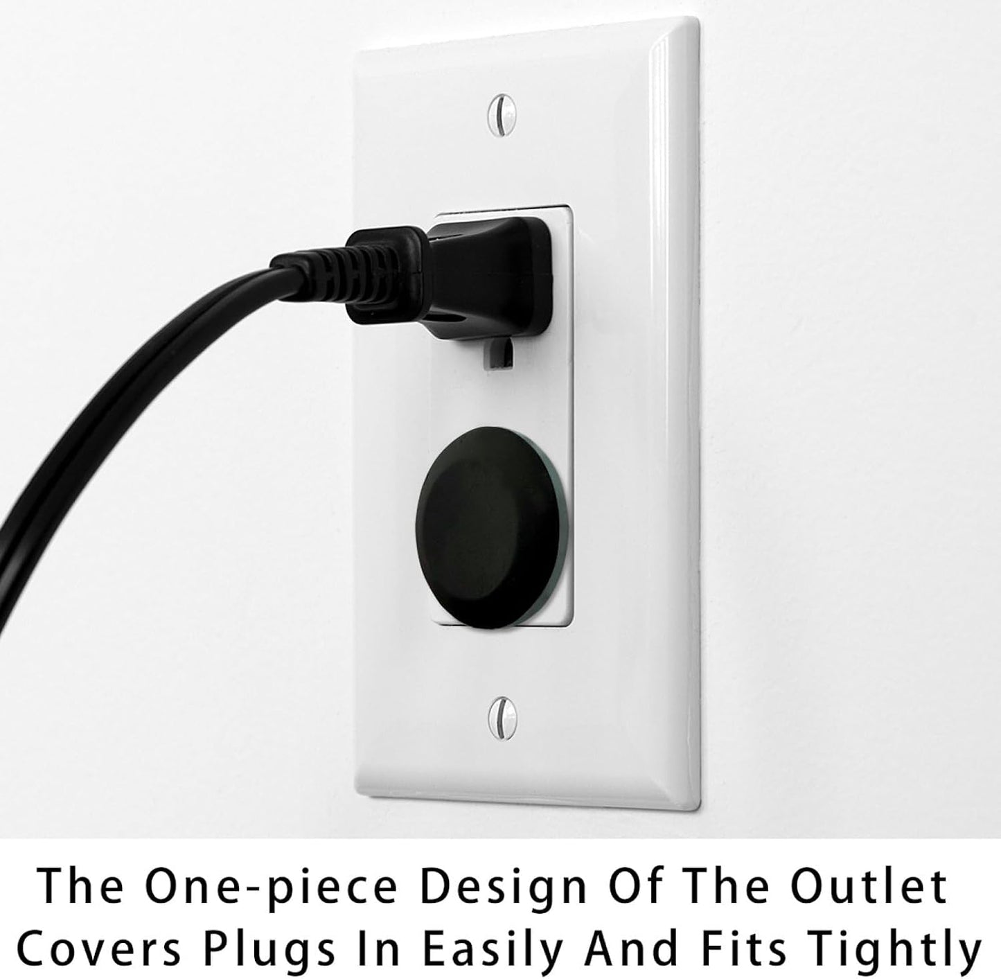 Vintage Brown Wood 12 Packs Outlet Covers Child Proof Plug Protector, Safety Outlet Plugs Covers, 2-Prong Wall Socket Protection Caps, Round Electrical Wall Receptacle for Home Office