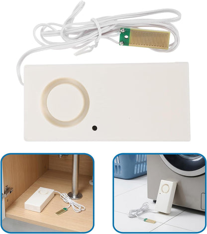 Water Leak Detector Alarm Easy DIY Installation Abs Material 2pcs with 110db Loud Siren Real Time Water Detection Sensor for Kitchen and Bathroom Flood Warning