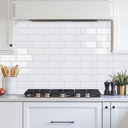 STICKGOO 10 Sheets Subway Tile Peel and Stick Backsplash, Extra Thick 3D Wall Tiles with Commercial-Grade Adhesive for Kitchen, Bathroom, Laundry Room,11.56"x8.38"(White)