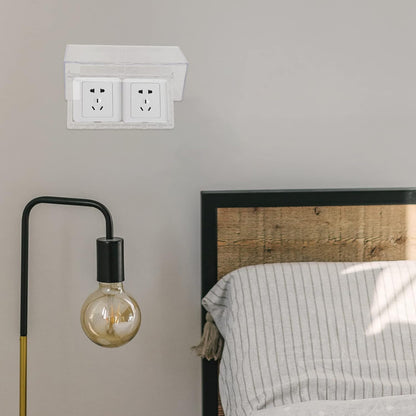 DOITOOL Waterproof Socket Protective Cover Sticky Style Double-Position Thickened Outlet Cover Weatherproof Socket Box for Home Kitchen Bathroom Easy Installation 7.95X4.76X2.95 Inch