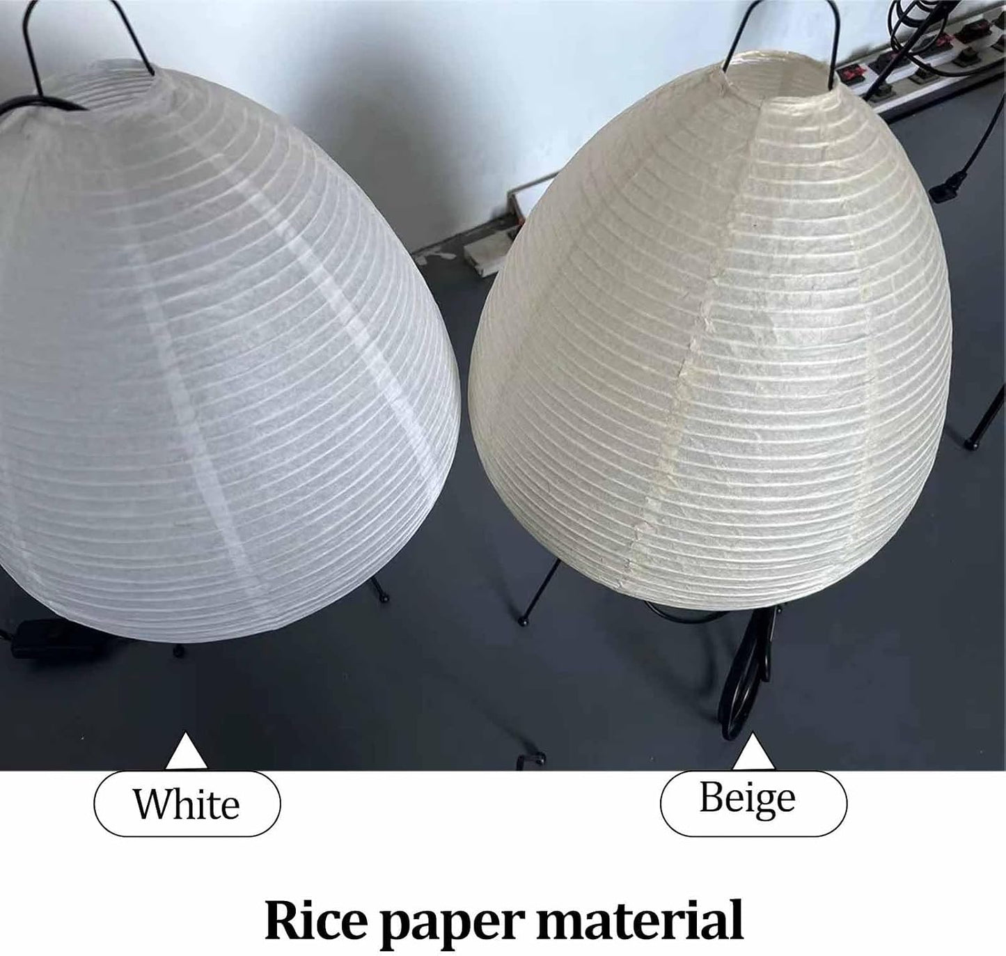 Floor Lamp Modern Japanese Rice Paper Lamp Rice Paper Lantern Shade Three- Dimming Minimalist Style Corner Table Light for Bedroom Office Living Room(B)