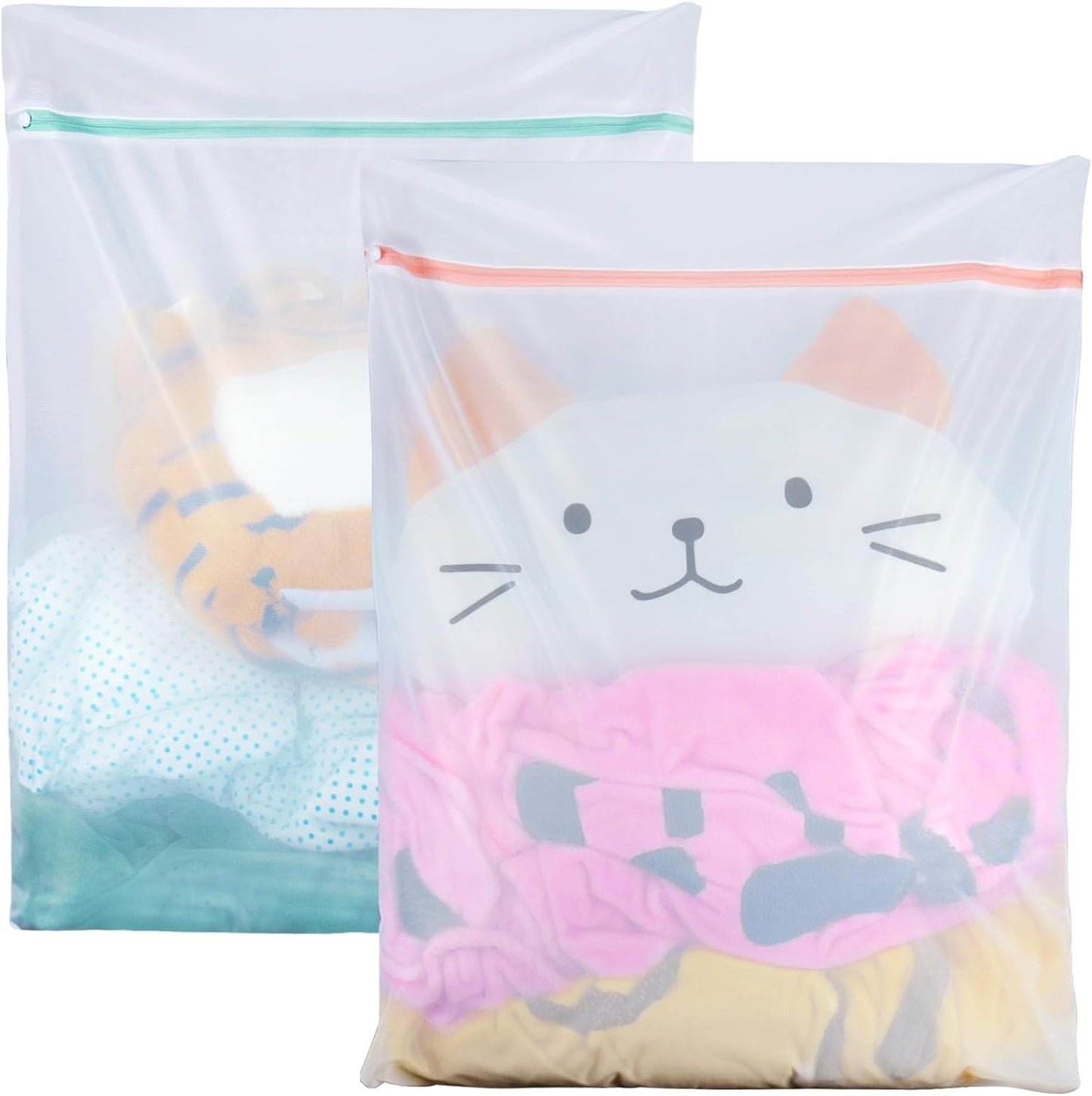 Tenn Well Extra Large Mesh Laundry Bags, 2 Pack 43 x 35 inch Jumbo Delicates Bag for Washing Machine, Large Mesh Bags for Delicates, Coats, Blankets, Bedding, Toys, Pet Items