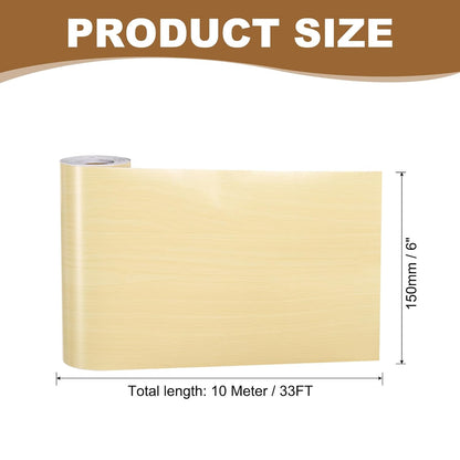 PATIKIL Self Adhesive Wood Grain Repair Tape 33'x 3", Multi-Use Realistic Wood Grain Repair Patch for Furniture Floor Door Table Chair Windows Handicraft DIY, Yellow Teak
