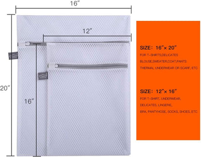 Kimmama Laundry Mesh Wash Bags, Garment Bag for Washing Machine, 2XXL | Honeycomb Laundey Bags for Sheet, Throw Blanket, Curtain, Cushion Cover, Comforter, Tumble Dryer Safe, Extra Large
