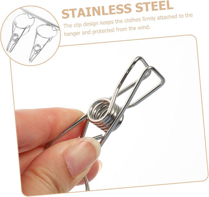 Luxshiny Stainless Steel Drying Rack Sock Hanger with Clips for Drying Socks Bras Clothes and Underwear Resistant Laundry Drying for Home Use