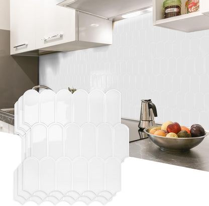 Vamos Tile Upgraded Thicker Design Peel and Stick Backsplash Tile, Self Adhesive Vinyl Wall Tiles, Stick on Backsplash for Kitchen, Bathroom, RV,Pantry,10-Sheet Grayish Blue Marble with White Grout