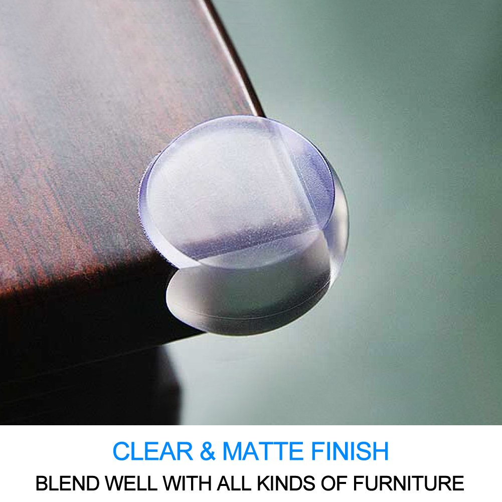Baby Mate 16 PCS Clear Corner Guards (Ball Shape, Matte Finish) - Corner Protector - Corner Cover Corner Bumpers