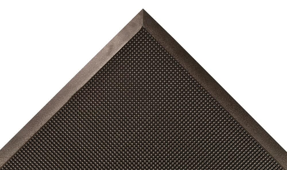 NoTrax 345 Scraper Outdoor Brush Mat, Natural Rubber Doormat for Outdoor Year-Round Use, Heavy-Duty, Durable, Beveled Edges, 28" x 46" Black, 345S2846BL