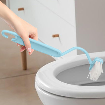 Toilet Rim Brush - Under Rim Toilet Cleaning Brush | Toilet Cleaner Brush | | Soft Bristle Toilet Brush S-Shaped | Angled Toilet Corner Scrubber | Toilet Rim Cleaner for Toilets Kitchens Bathrooms