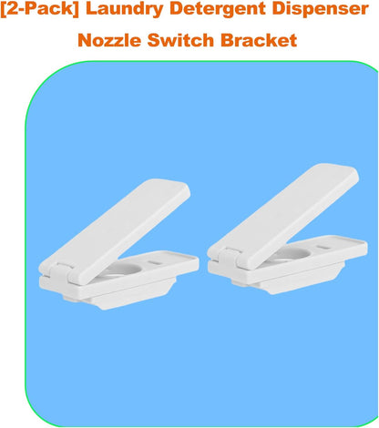 2 Pack Laundry Detergent dispenser Nozzle Switch Holder – Easy-Press Spout Opener, Drip-Free Detergent & Softener Accessory, Fits Most Large Bottles, laundry room organization