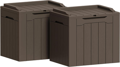 Greesum 31 Gallon Resin Deck Box All Weather Outdoor Storage Boxes for Patio Furniture Set,Outdoor Toys,Garden Tools,Black