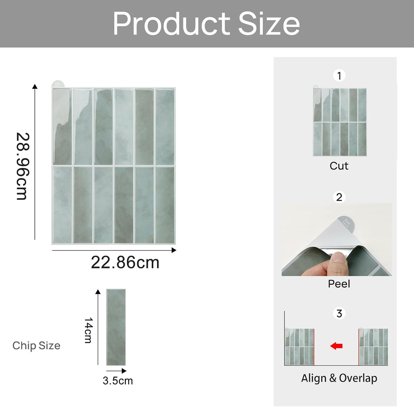 10-Pack Peel and Stick Backsplash Tiles, 11.4×9 Inch Beige Self Adhesive 3D Vinyl Wall Tiles for Kitchen, Bathroom and Camper