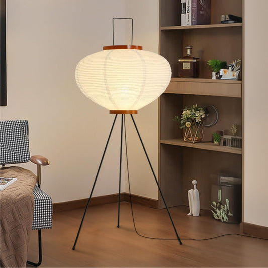 Noguchi Style Akari Floor Lamp, Rice Paper Lantern for Establishing A Warm and Cozy Ambiance in Any Room (Cloud), Japanses Floor Lamp