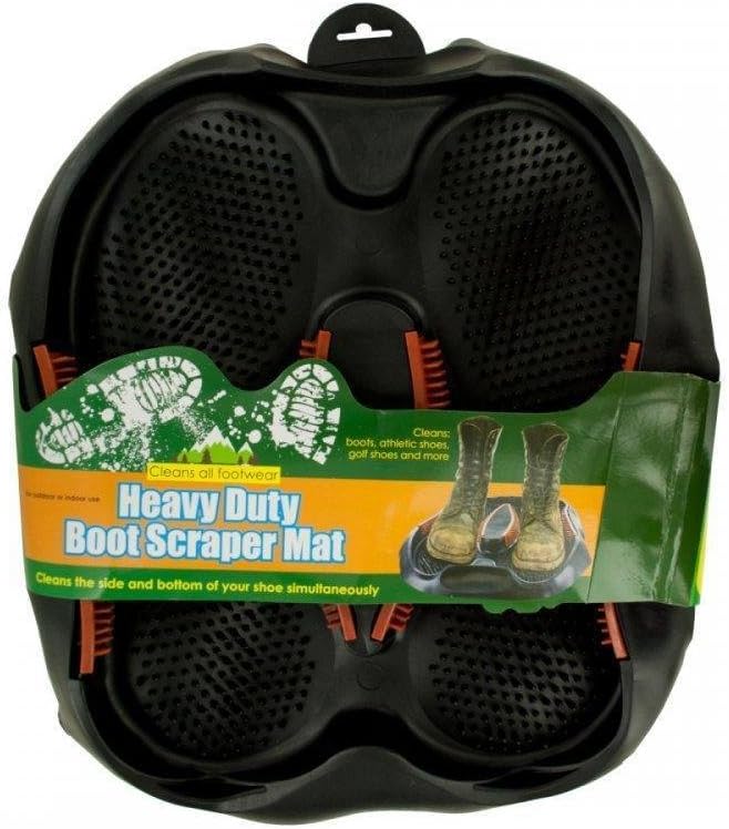 bulk buys OL173 Heavy Duty Boot Scraper Mat, Black/Orange