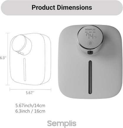 Automatic Soap Dispenser – Touchless Foaming Hand Soap Dispenser with Digital Display, 6 Adjustable Foam Levels, USB Rechargeable Wall‑Mount for Bathroom & Kitchen, 10.82 oz/320 ml